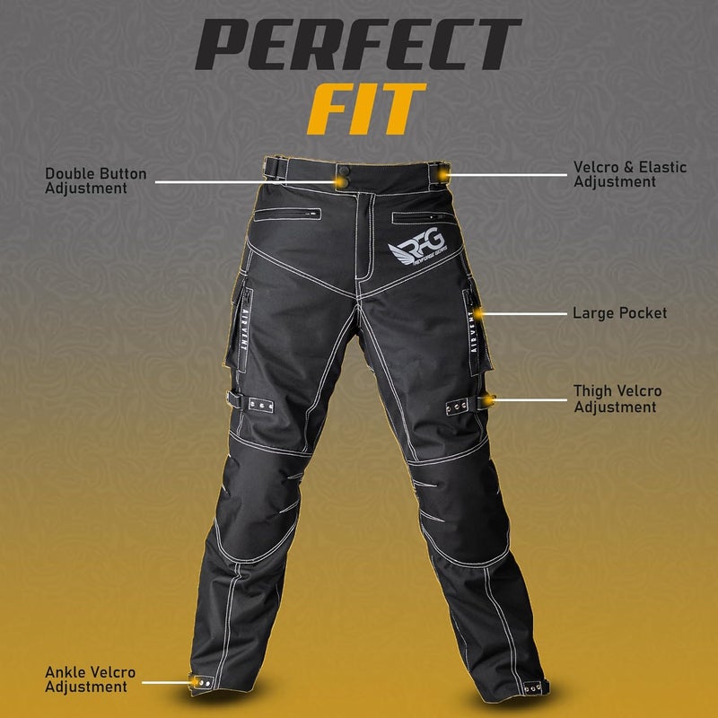 Revforge Gears RFG Motorcycle Pants – Waterproof Cordura Fabric - Riding Pants with Armor Zippers & Double Stitching - Image 3